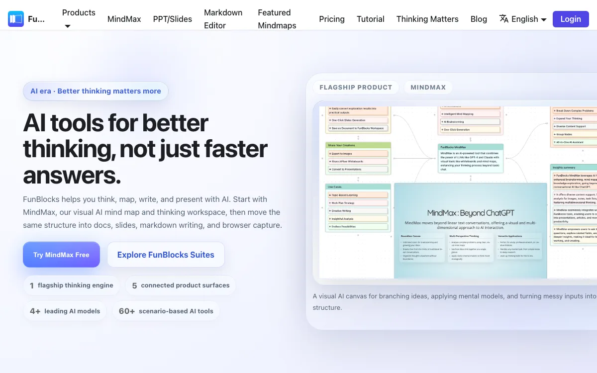 FunBlocks AI homepage screenshot