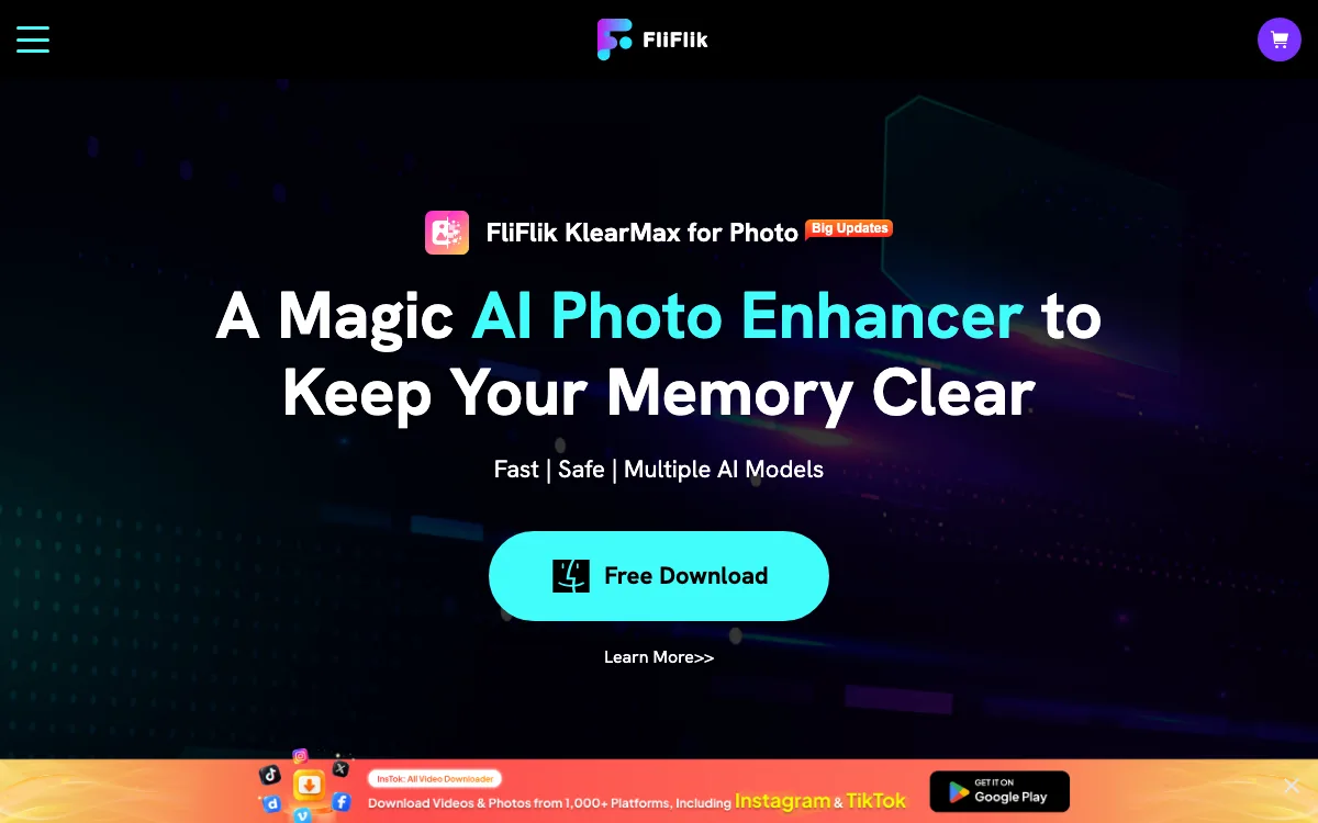 FliFlik Voice Changer homepage screenshot