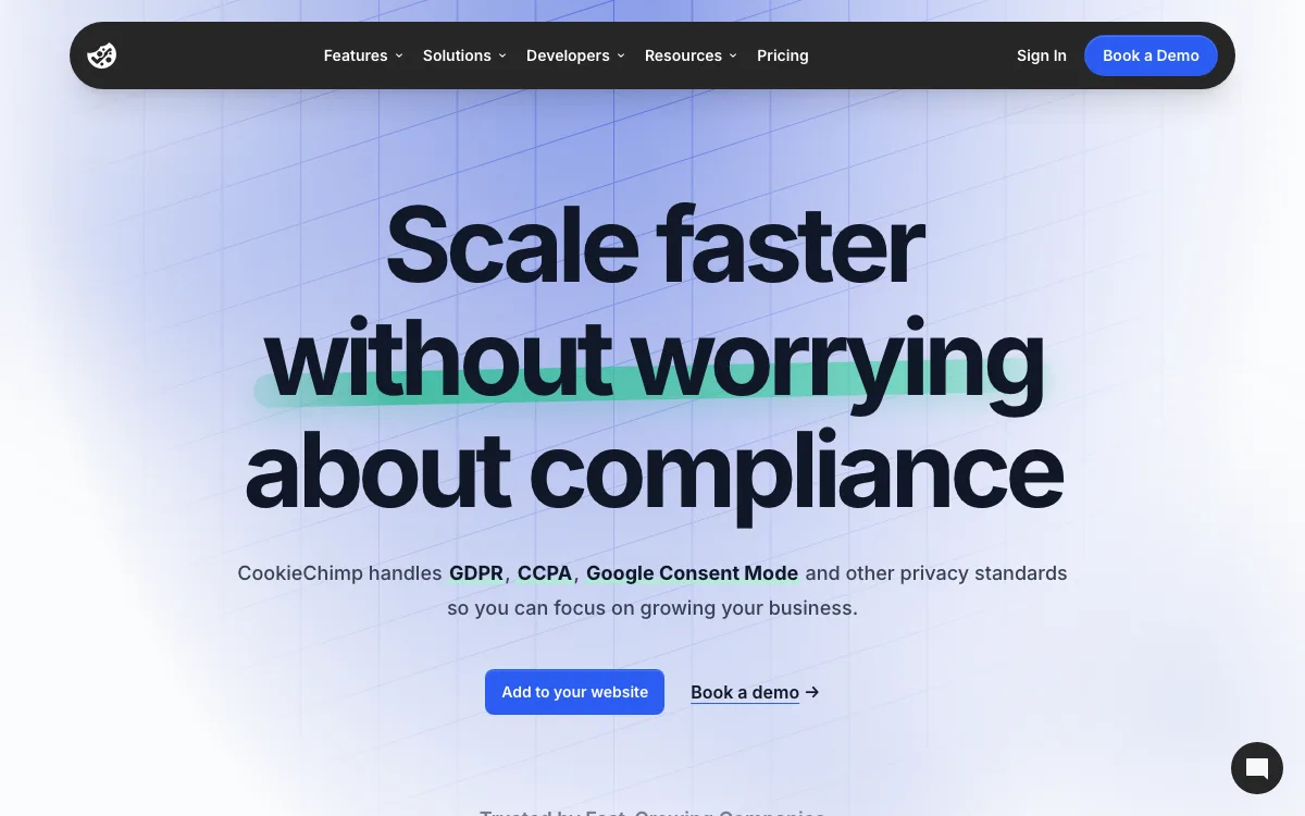 CookieChimp homepage screenshot