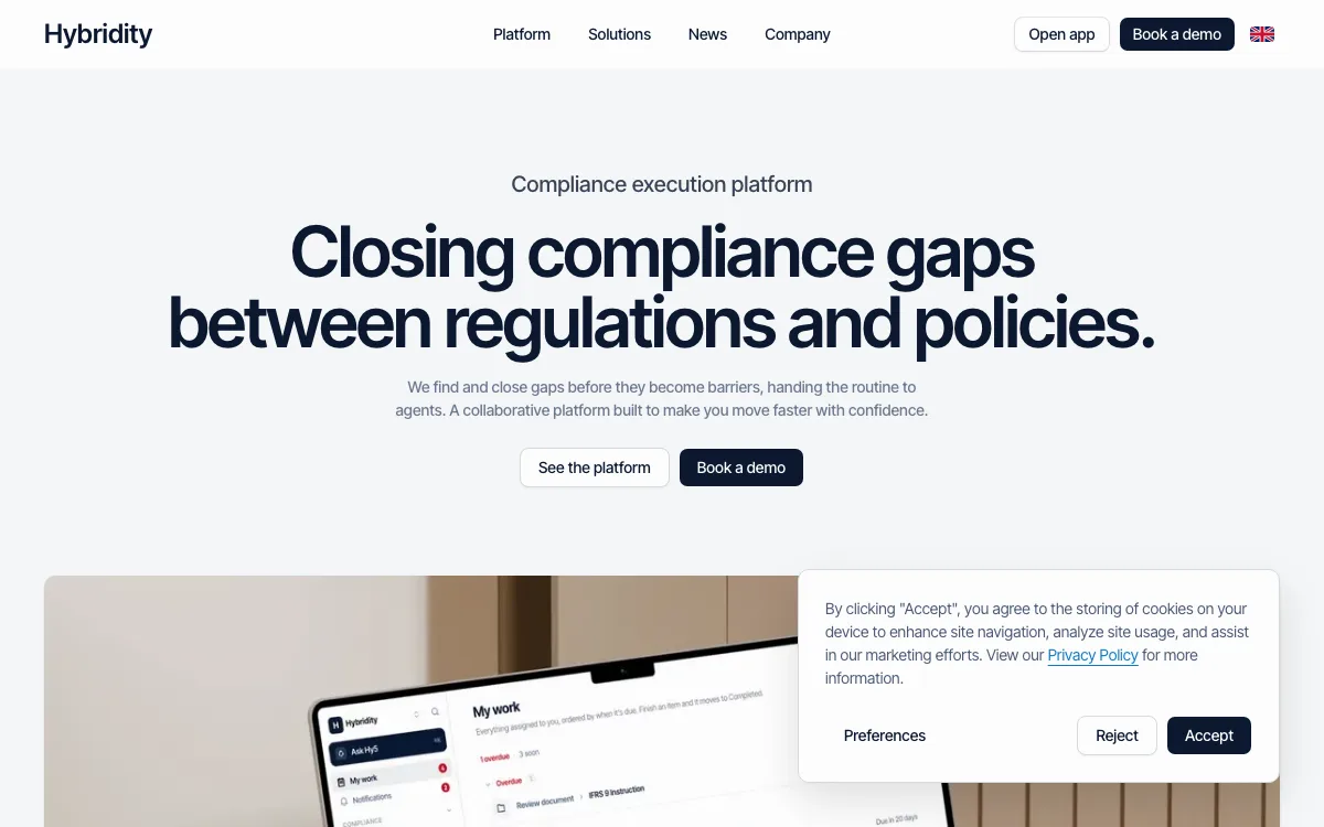 Hybridity homepage screenshot