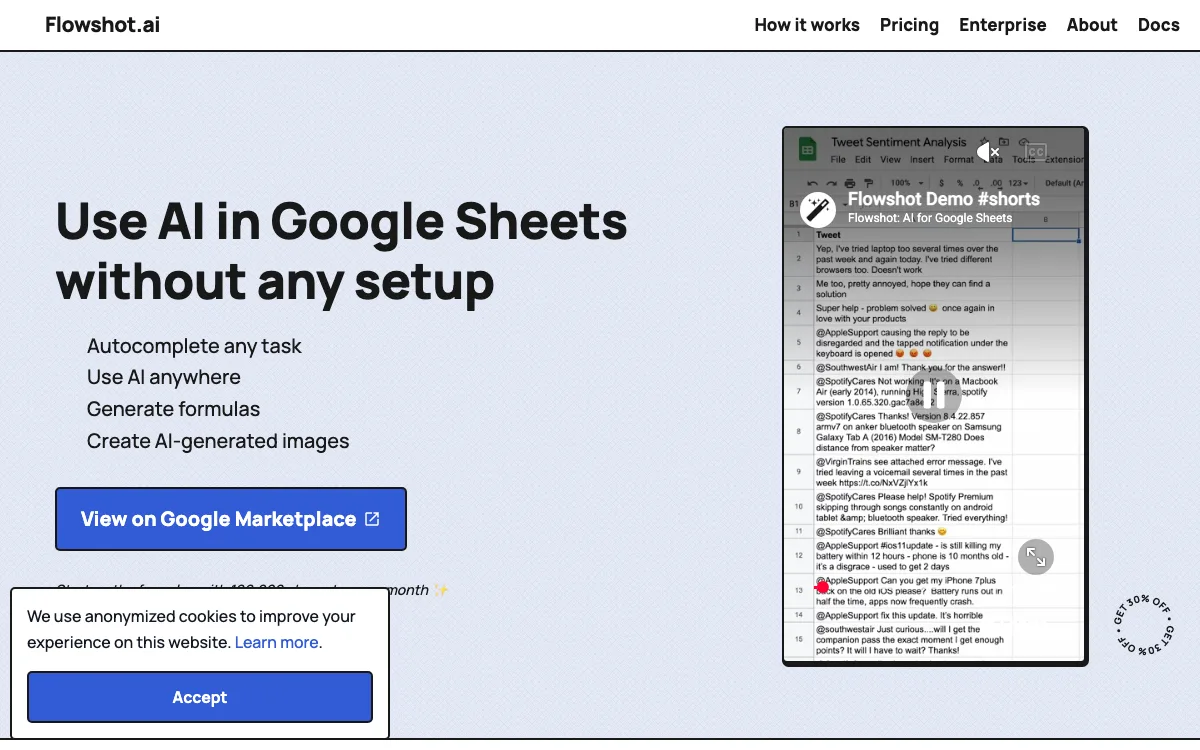 Flowshot homepage screenshot