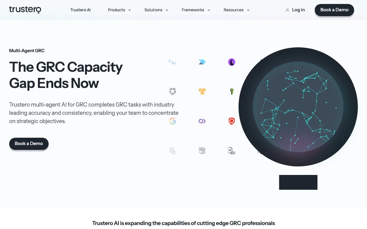Trustero AI homepage screenshot