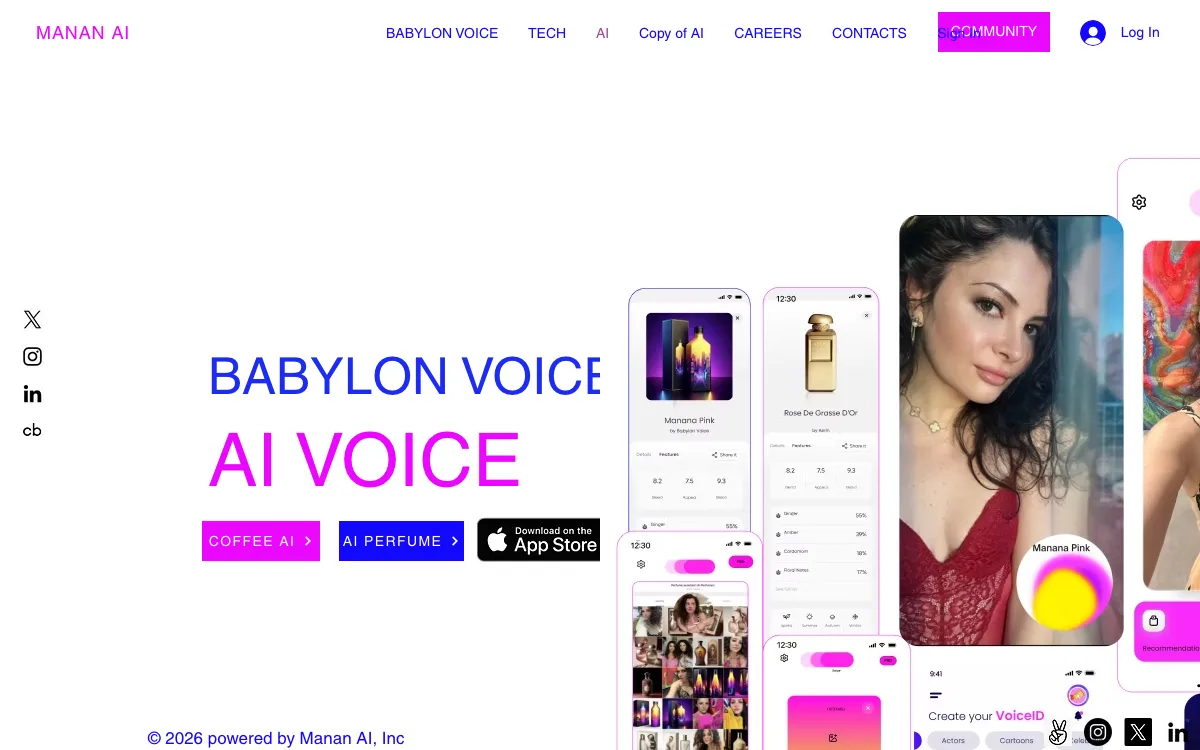 Babylon Voice homepage screenshot