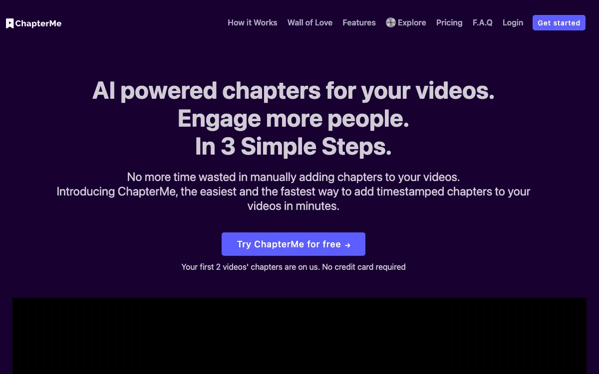 ChapterGPT homepage screenshot