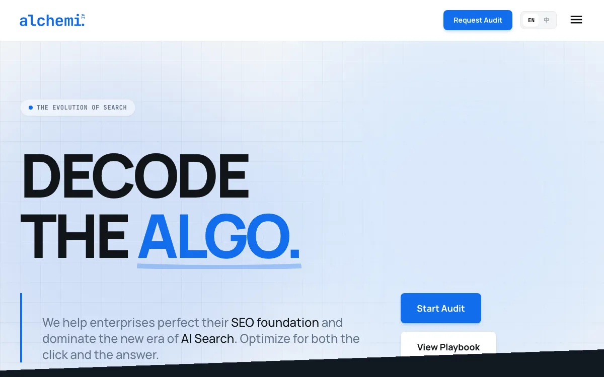 Alchemi.ai homepage screenshot