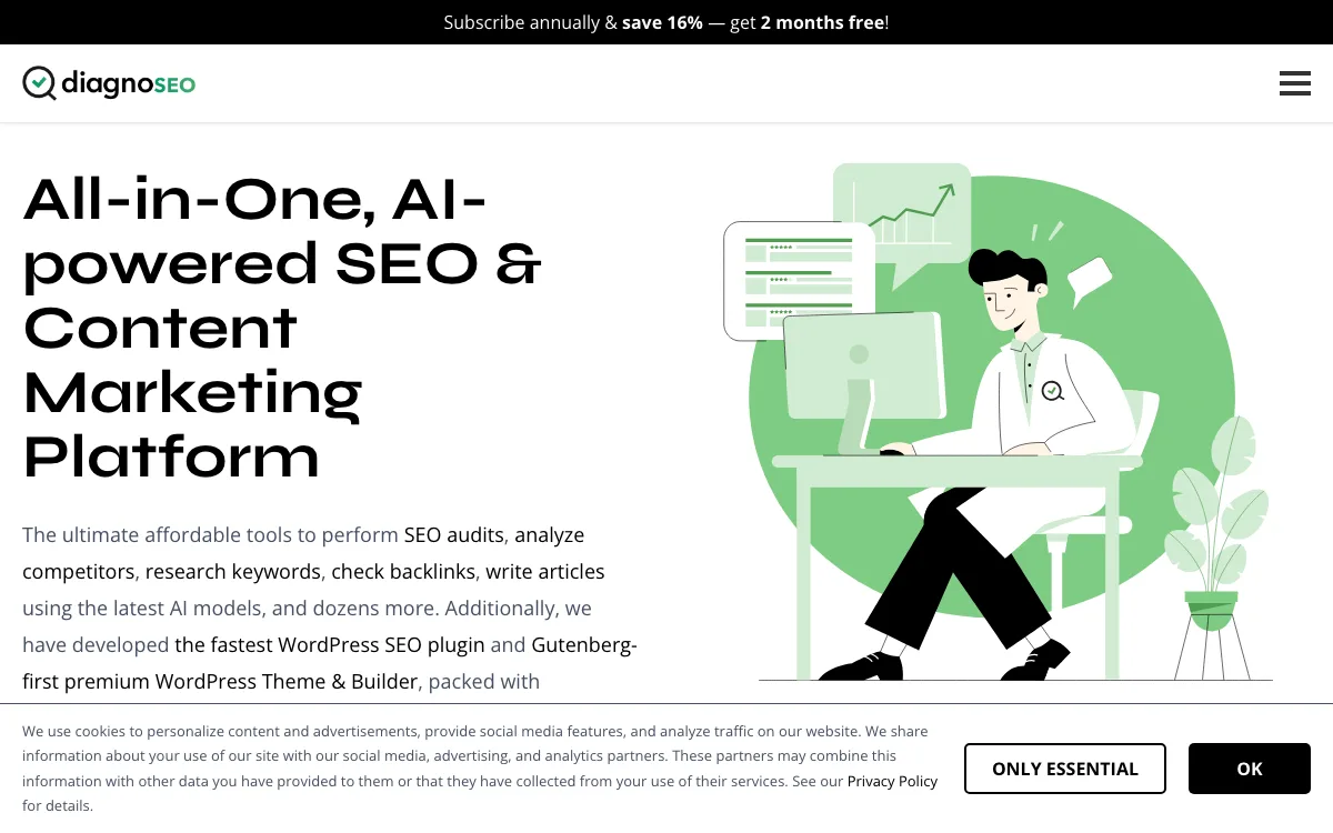 AI Headline Generator by DiagnoSEO homepage screenshot
