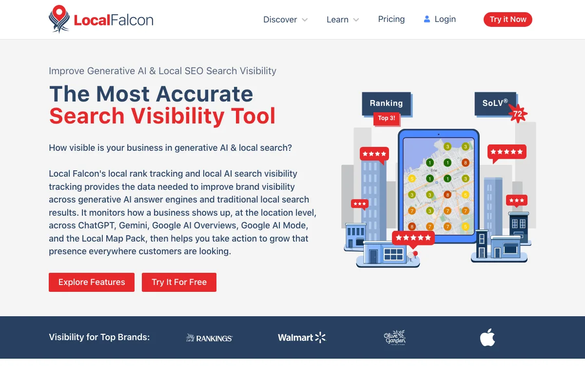 Local Falcon homepage screenshot