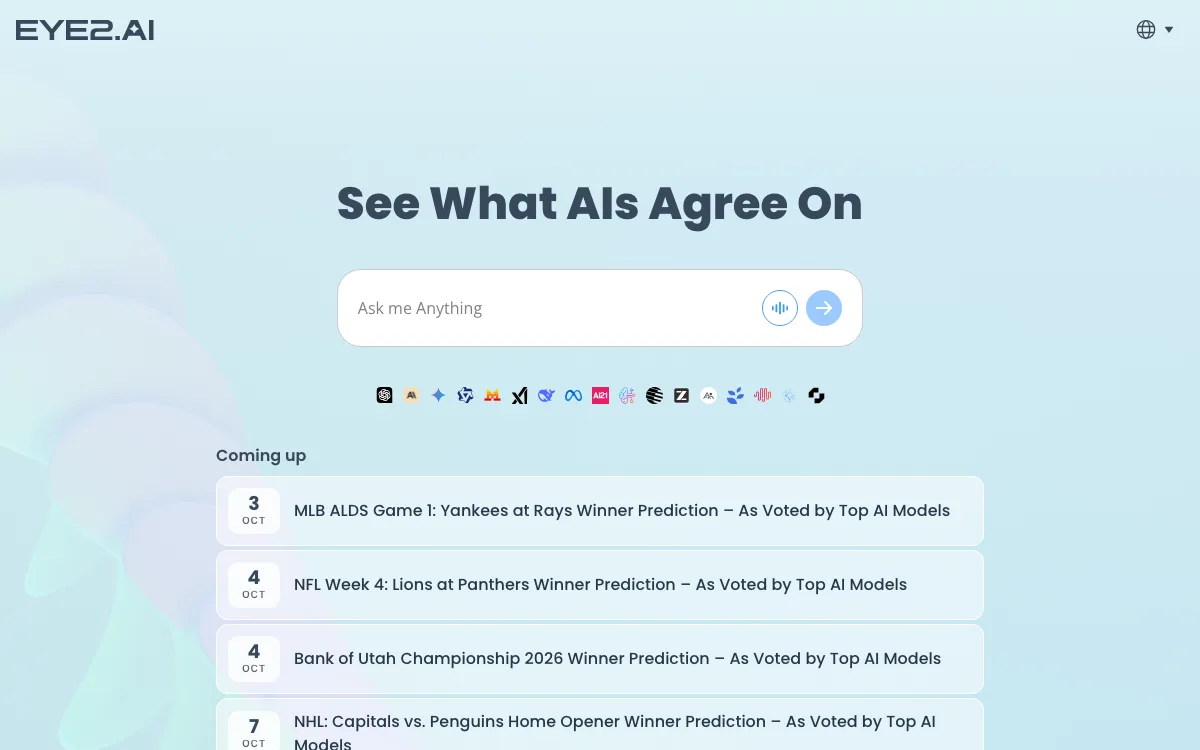 Eye2.ai homepage screenshot
