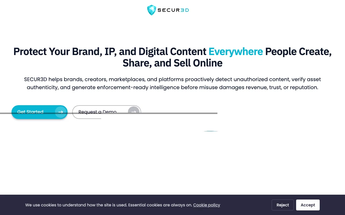 Secur3D homepage screenshot