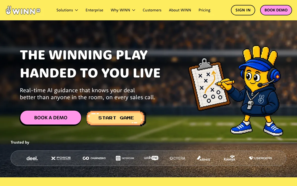 Winn.AI homepage screenshot