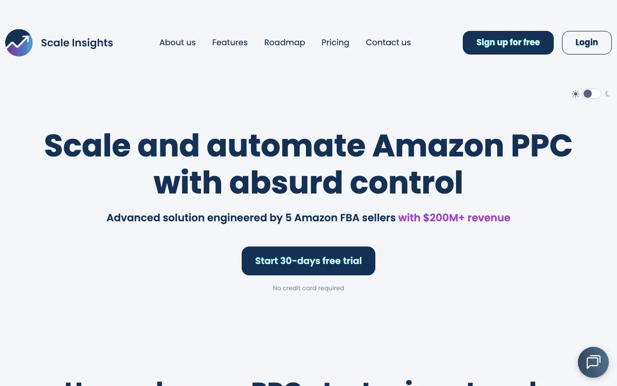 Scale Insights™ homepage screenshot