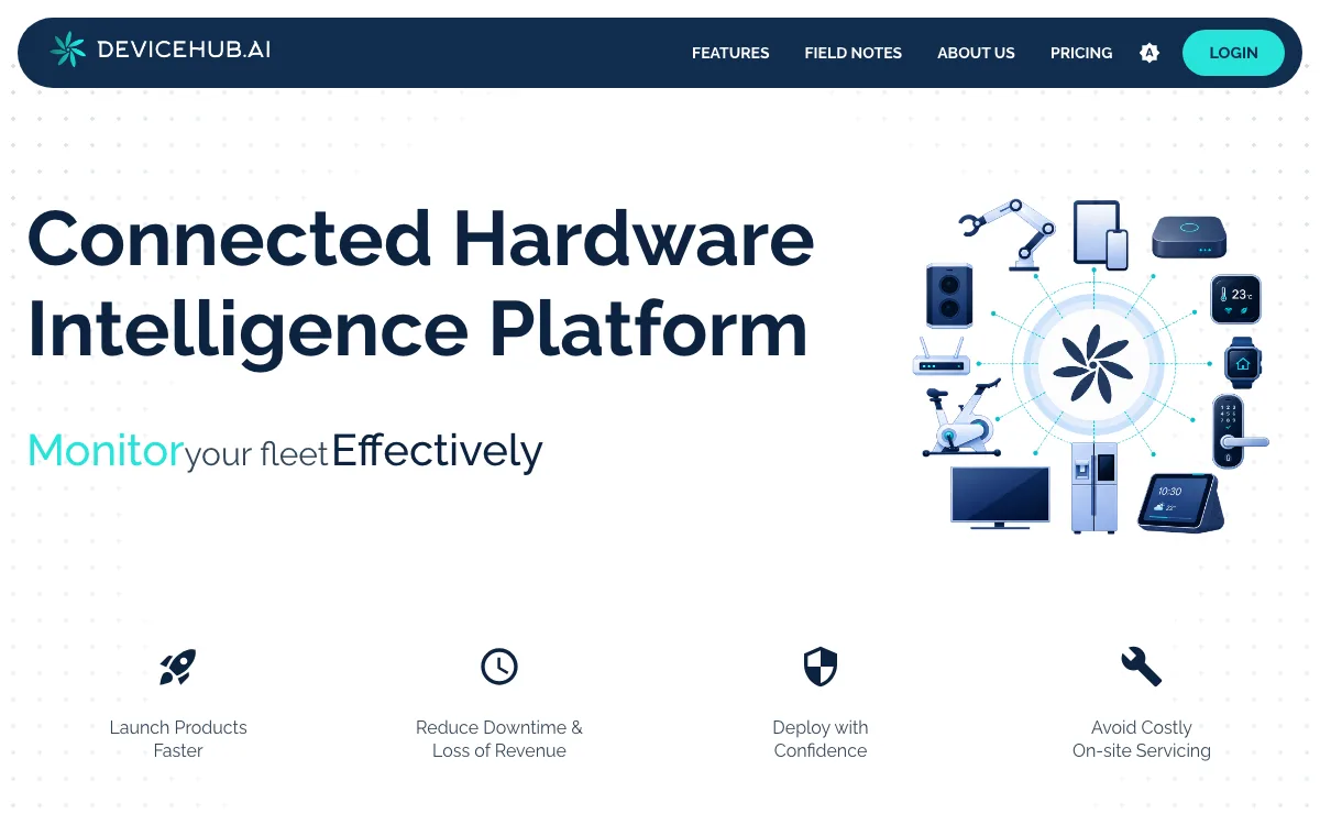 DeviceHub.ai homepage screenshot