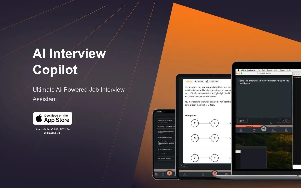 AI Interview Copilot homepage screenshot