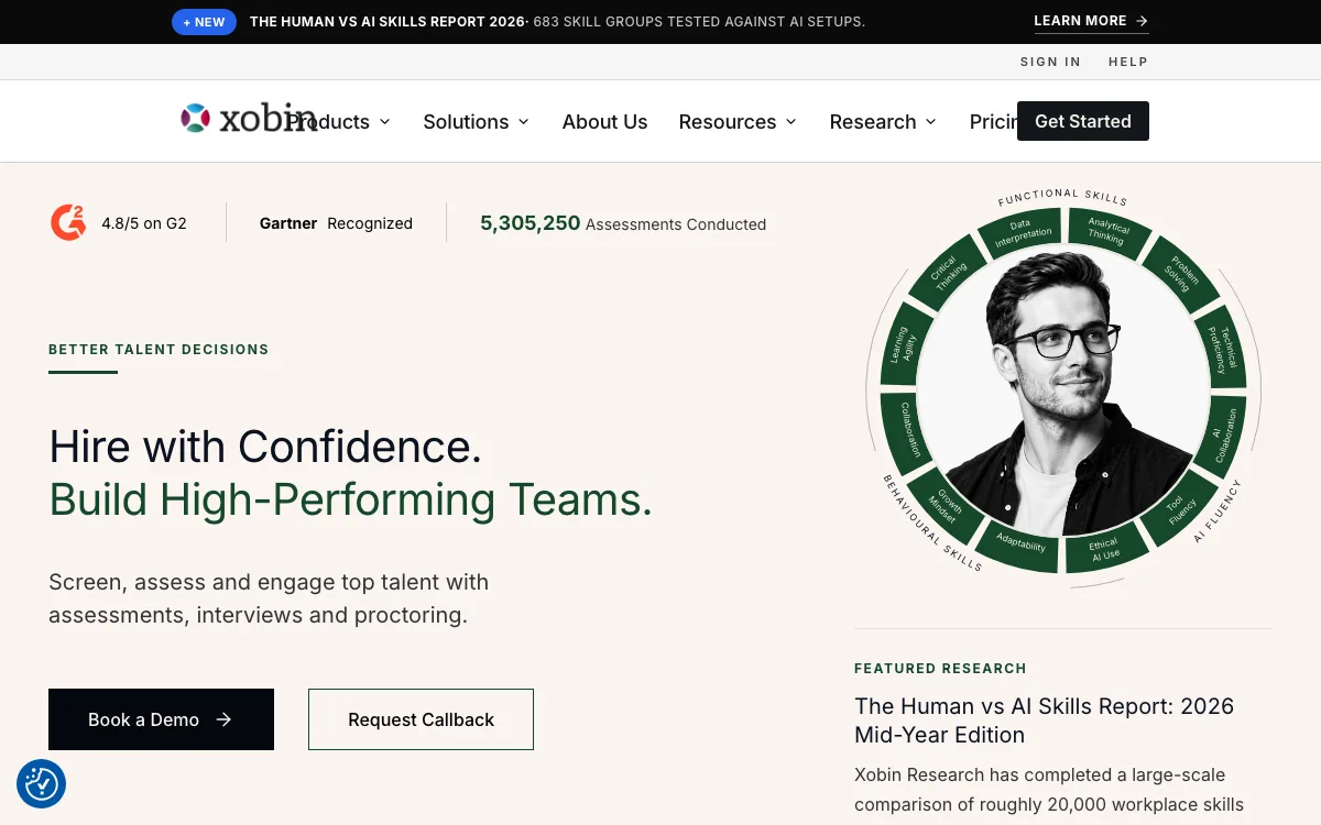 Xobin homepage screenshot