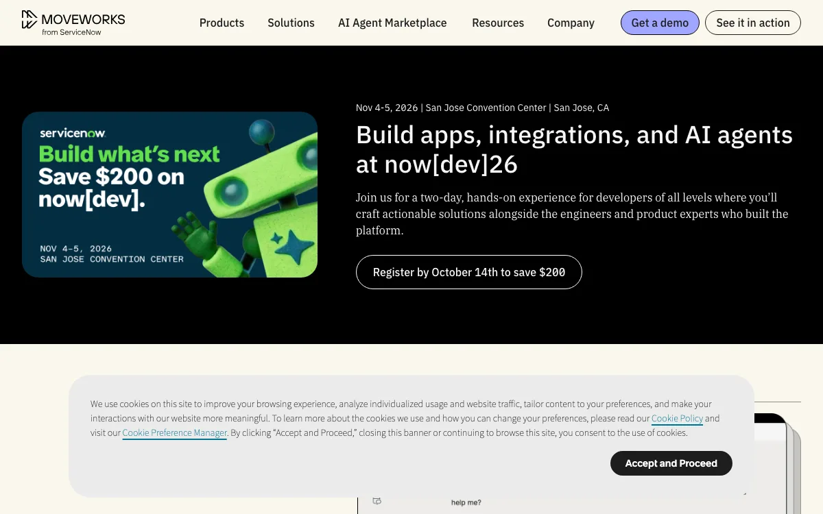 Moveworks homepage screenshot