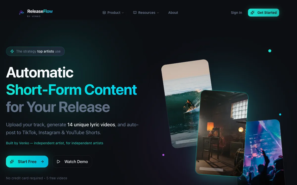 AI Release Notes Generator homepage screenshot