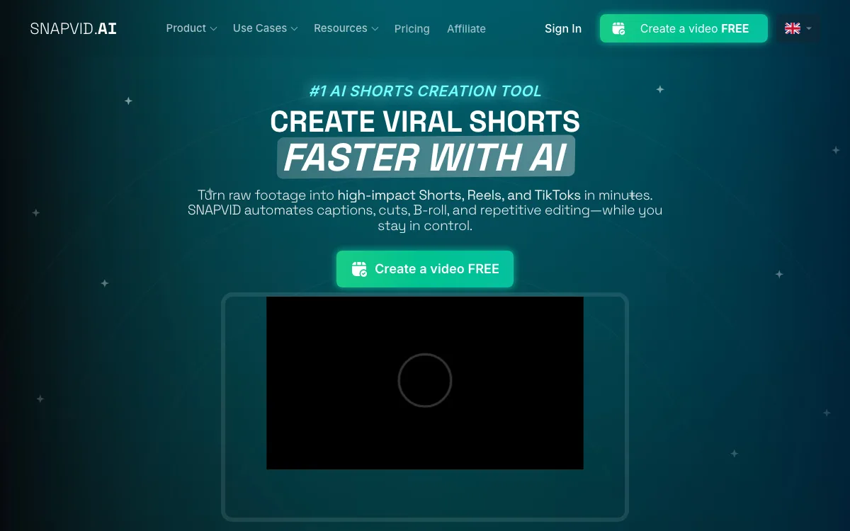 SNAPVID homepage screenshot