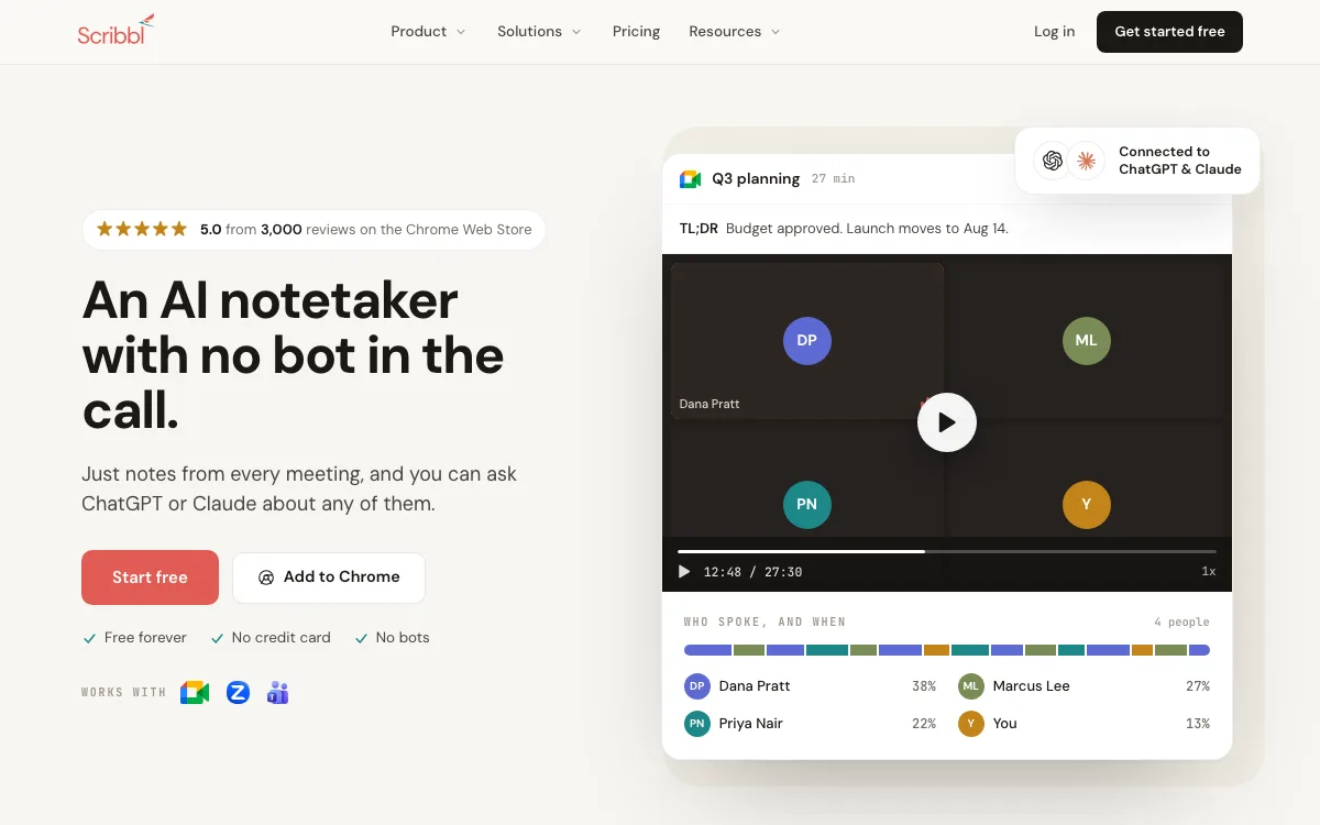 Scribbl homepage screenshot
