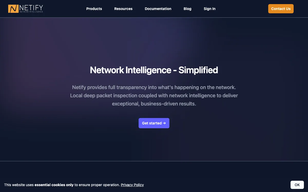 netify.ai homepage screenshot