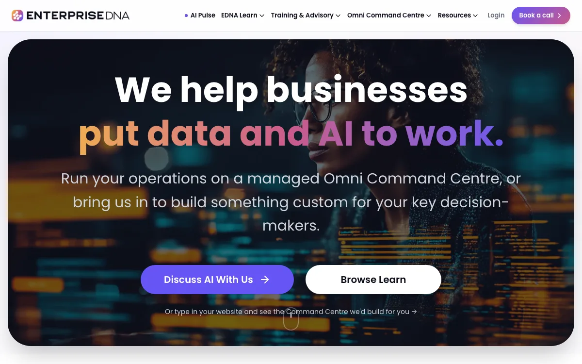 Enterprise DNA homepage screenshot
