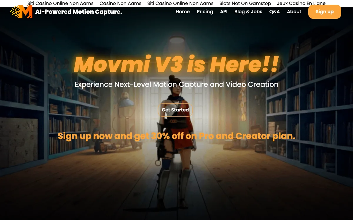 Movmi homepage screenshot