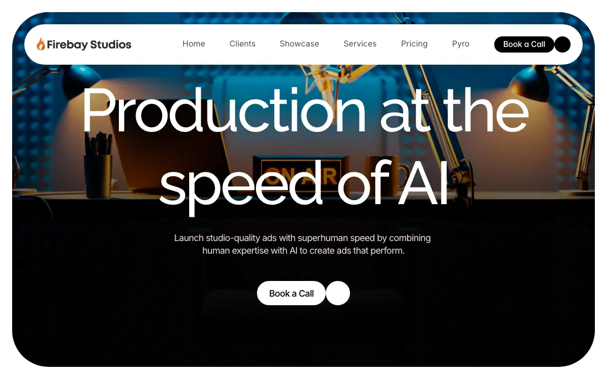 FirebayStudios homepage screenshot