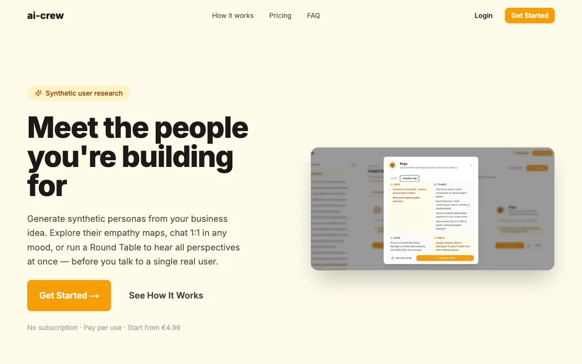 ai-crew homepage screenshot