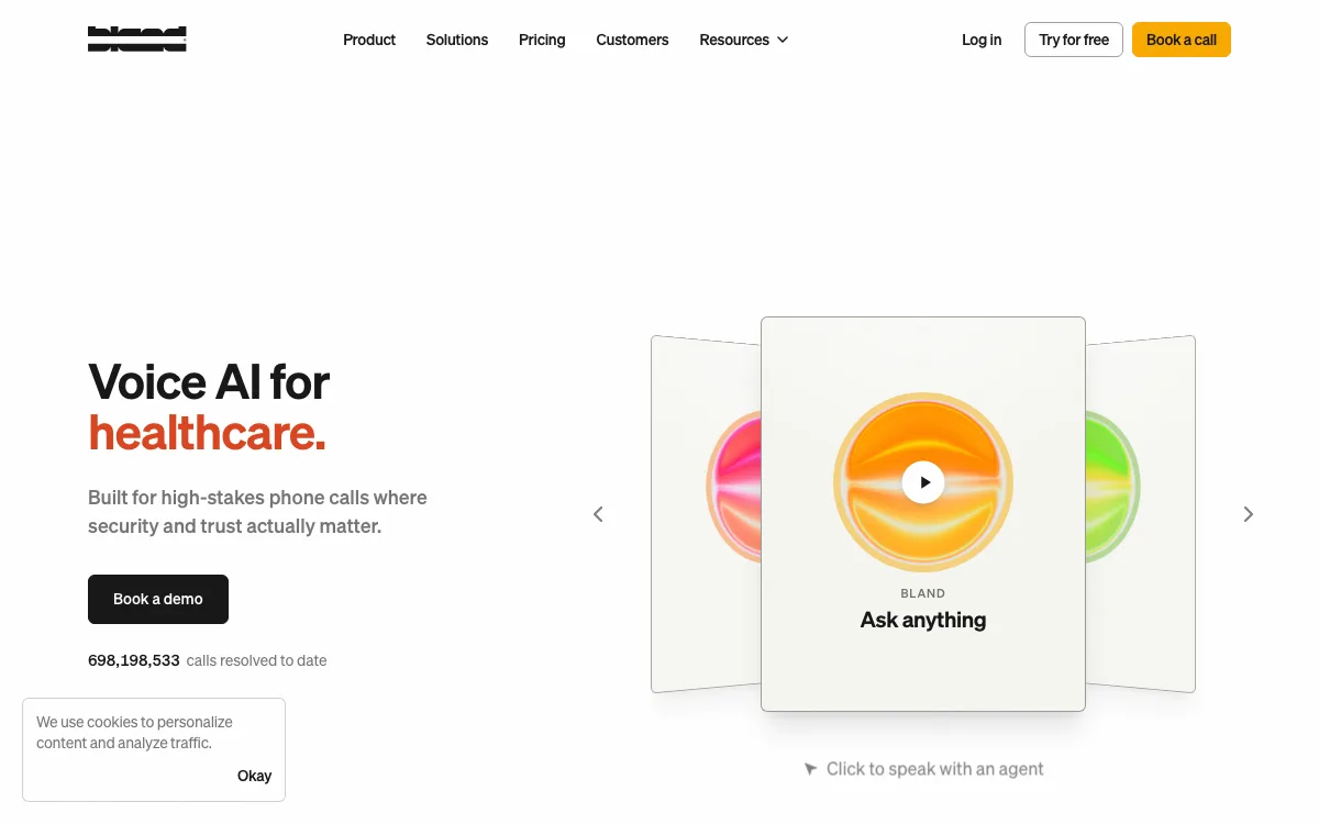 BlandAIv1.9 homepage screenshot