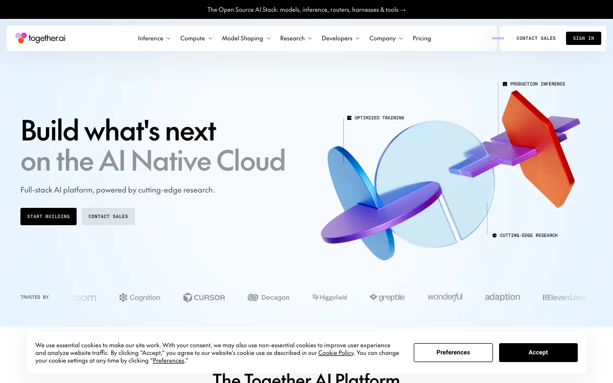 Together Chat homepage screenshot