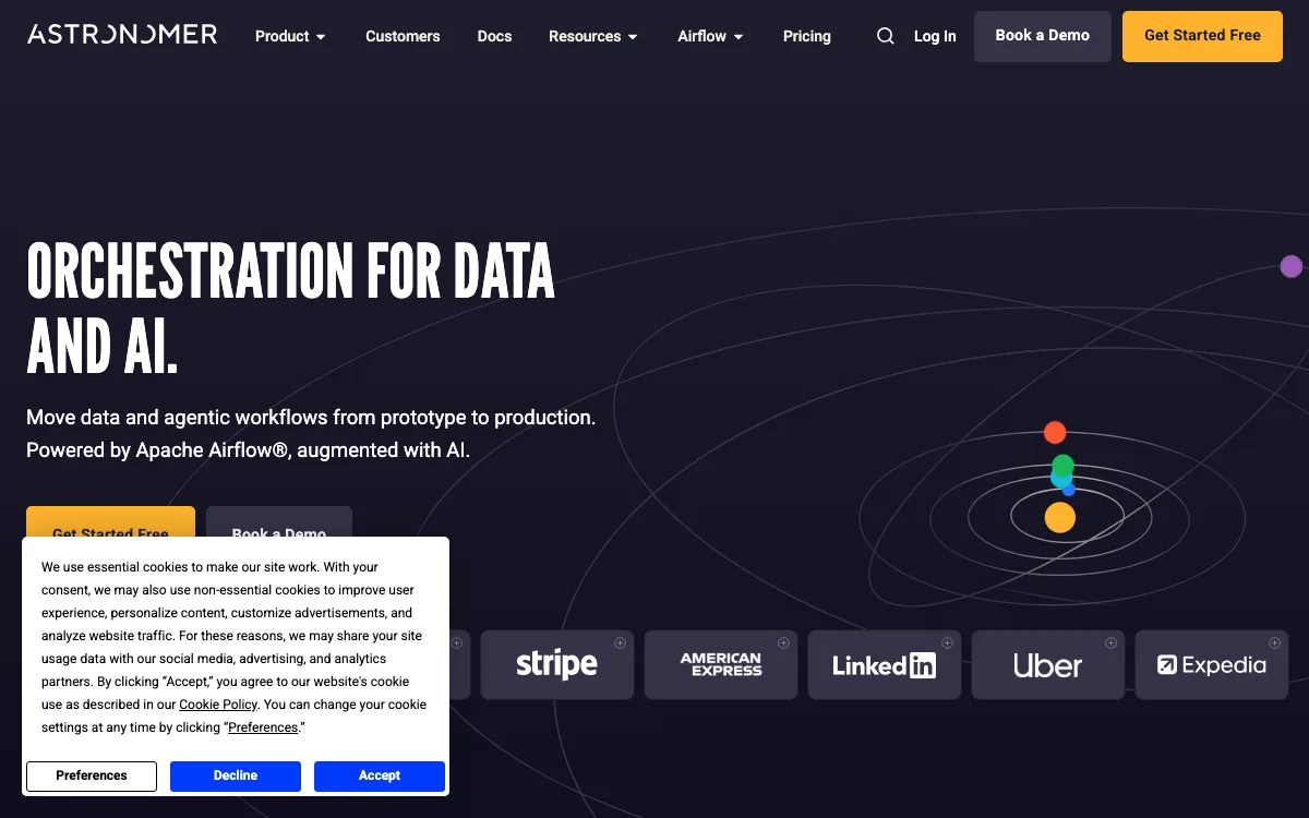 Astronomer homepage screenshot