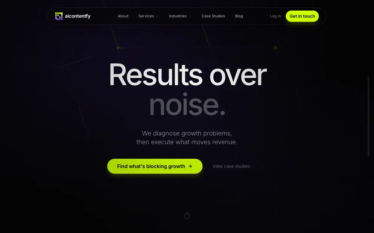 AIContentfy homepage screenshot