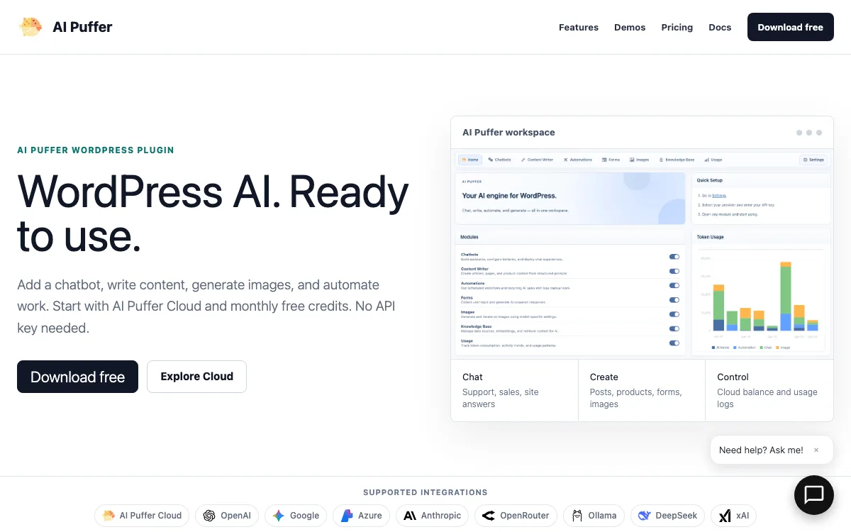 AI Power homepage screenshot