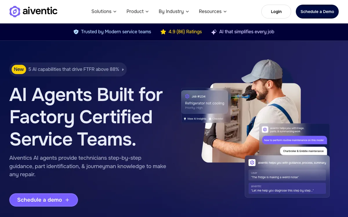 aiventic homepage screenshot