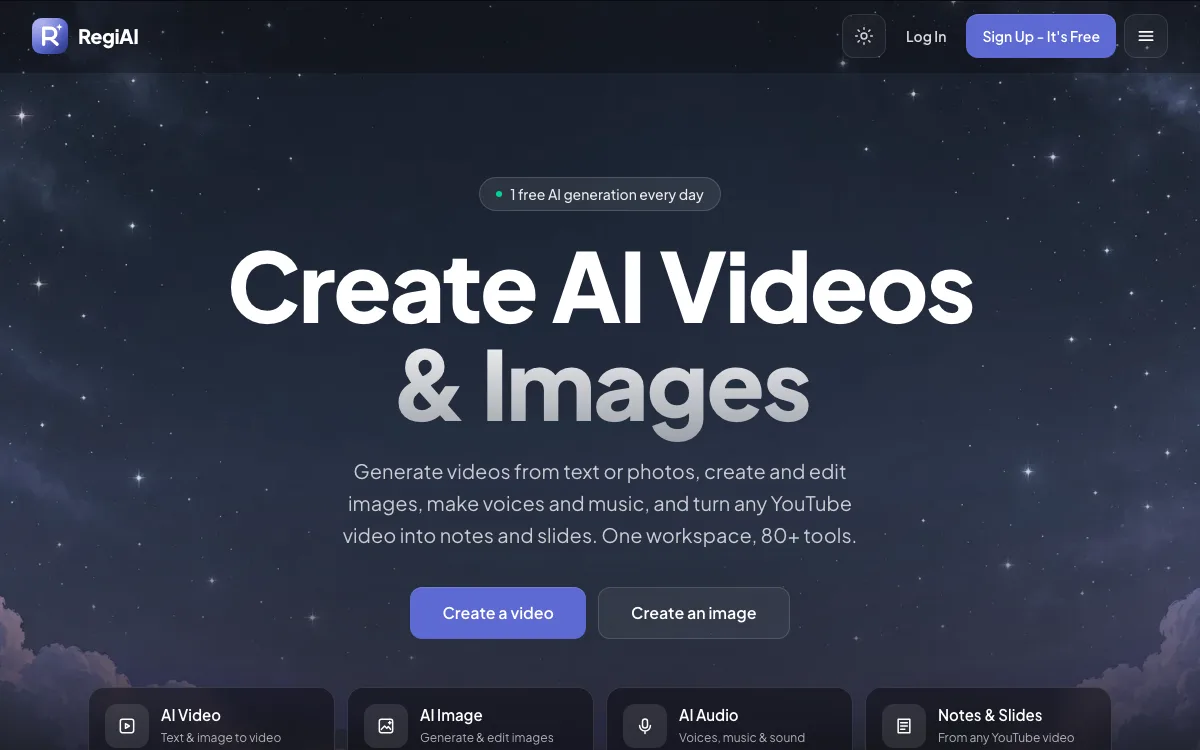 RegiAI | Action Figure Generator homepage screenshot