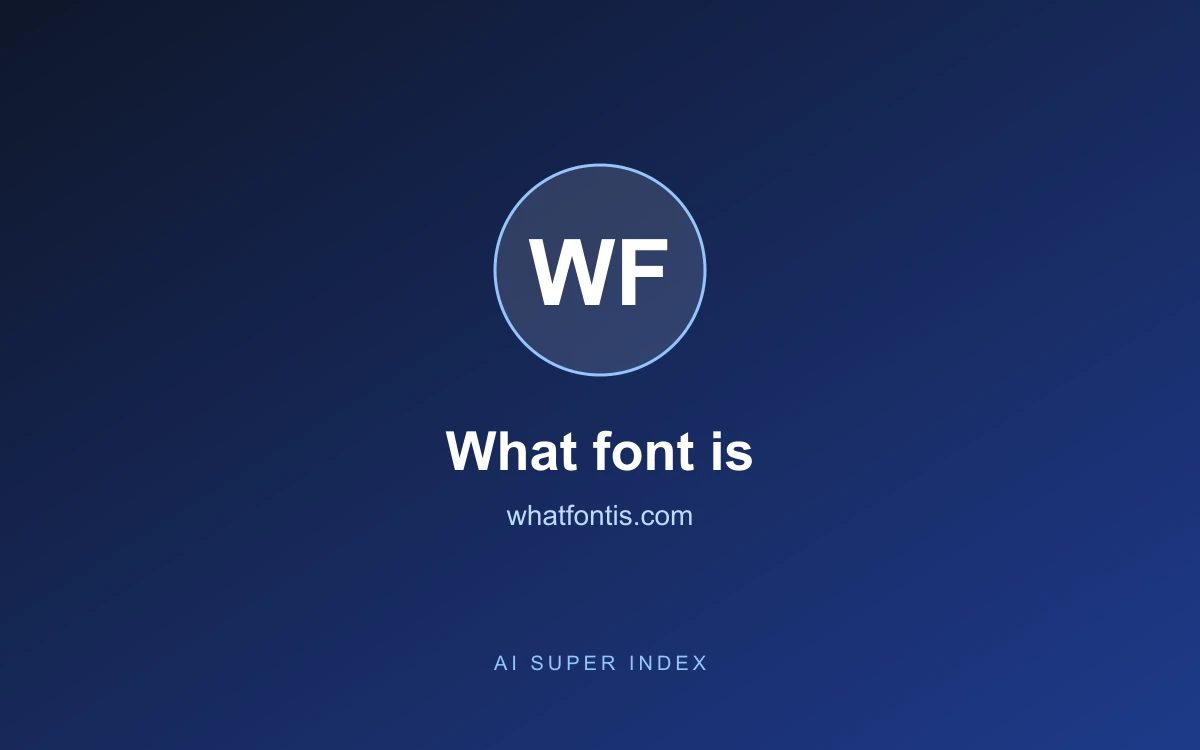 What font is homepage screenshot