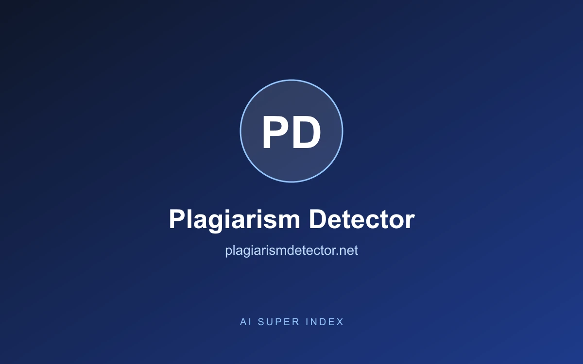 Plagiarism Detector homepage screenshot