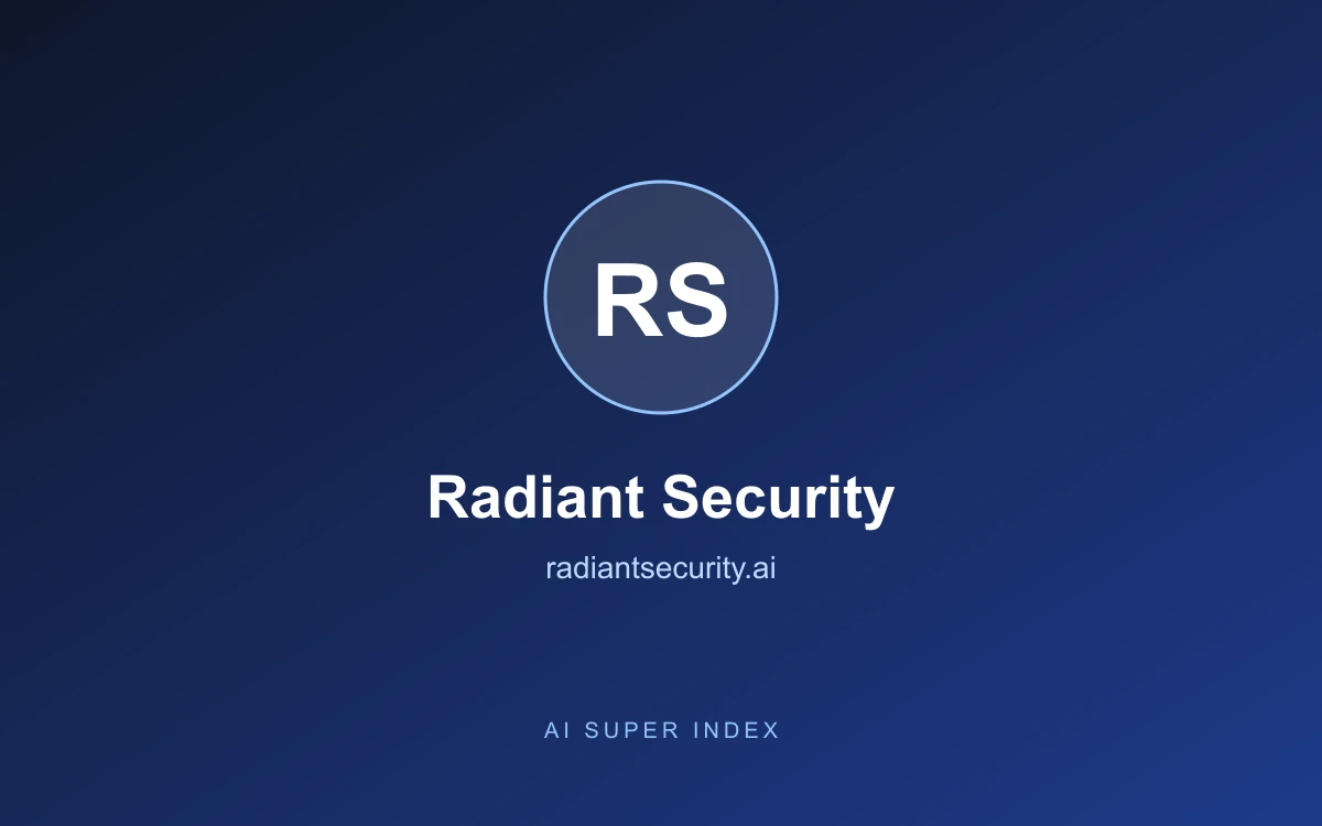 Radiant Security homepage screenshot