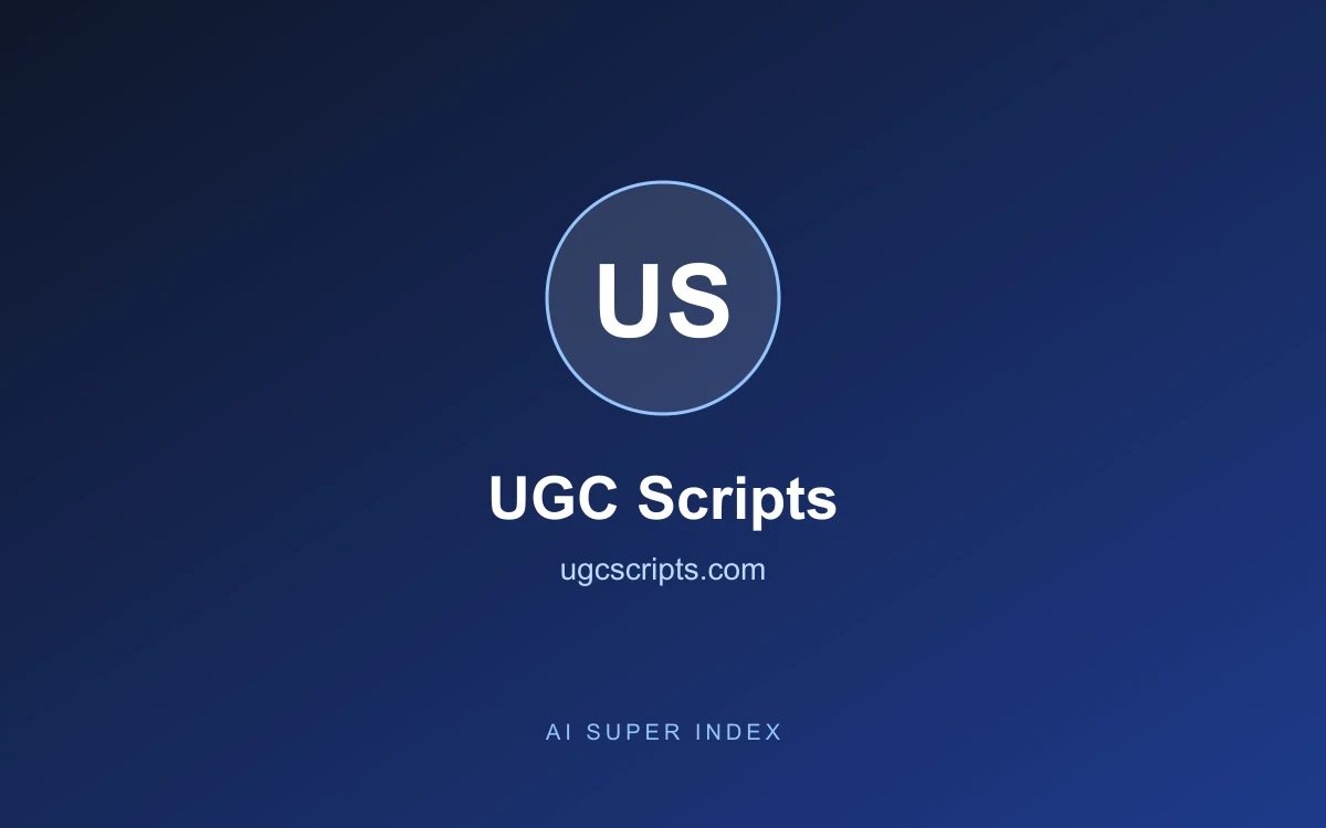 UGC Scripts homepage screenshot