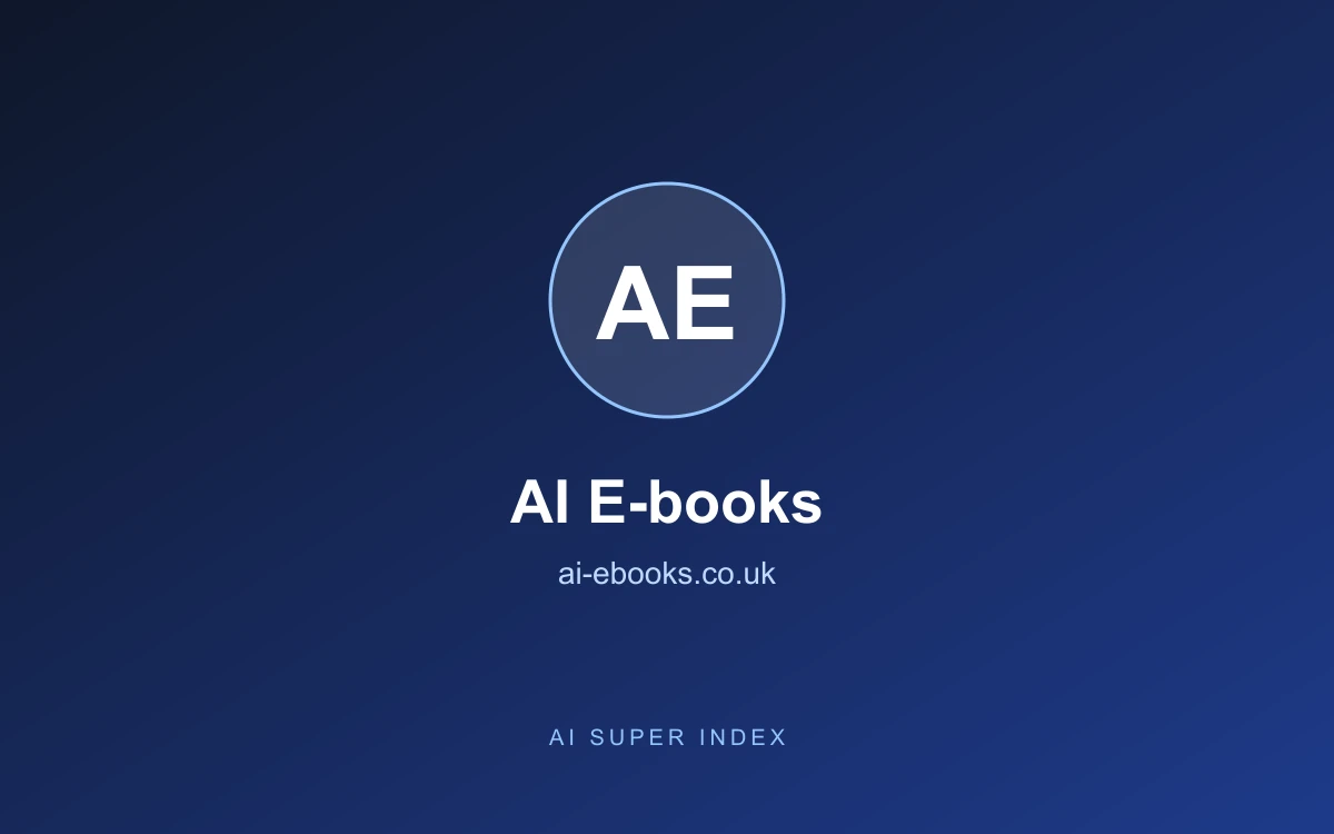 AI E-books homepage screenshot