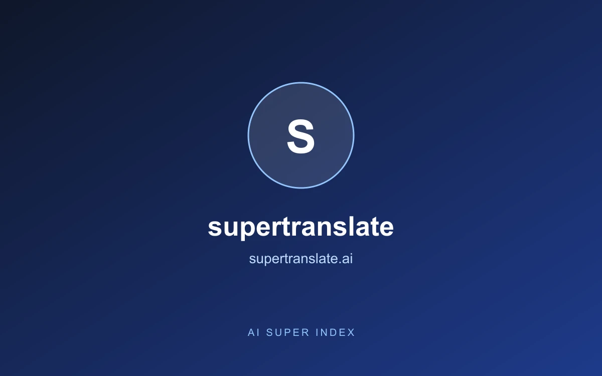 supertranslate homepage screenshot