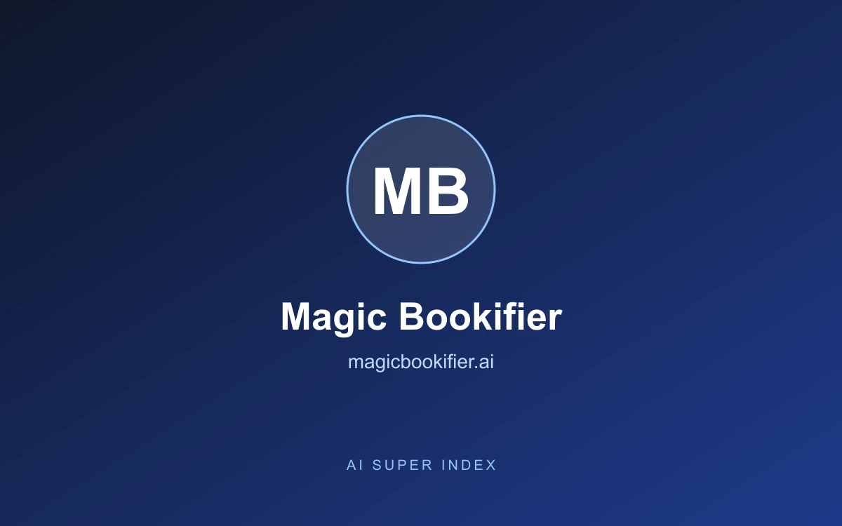 Magic Bookifier homepage screenshot