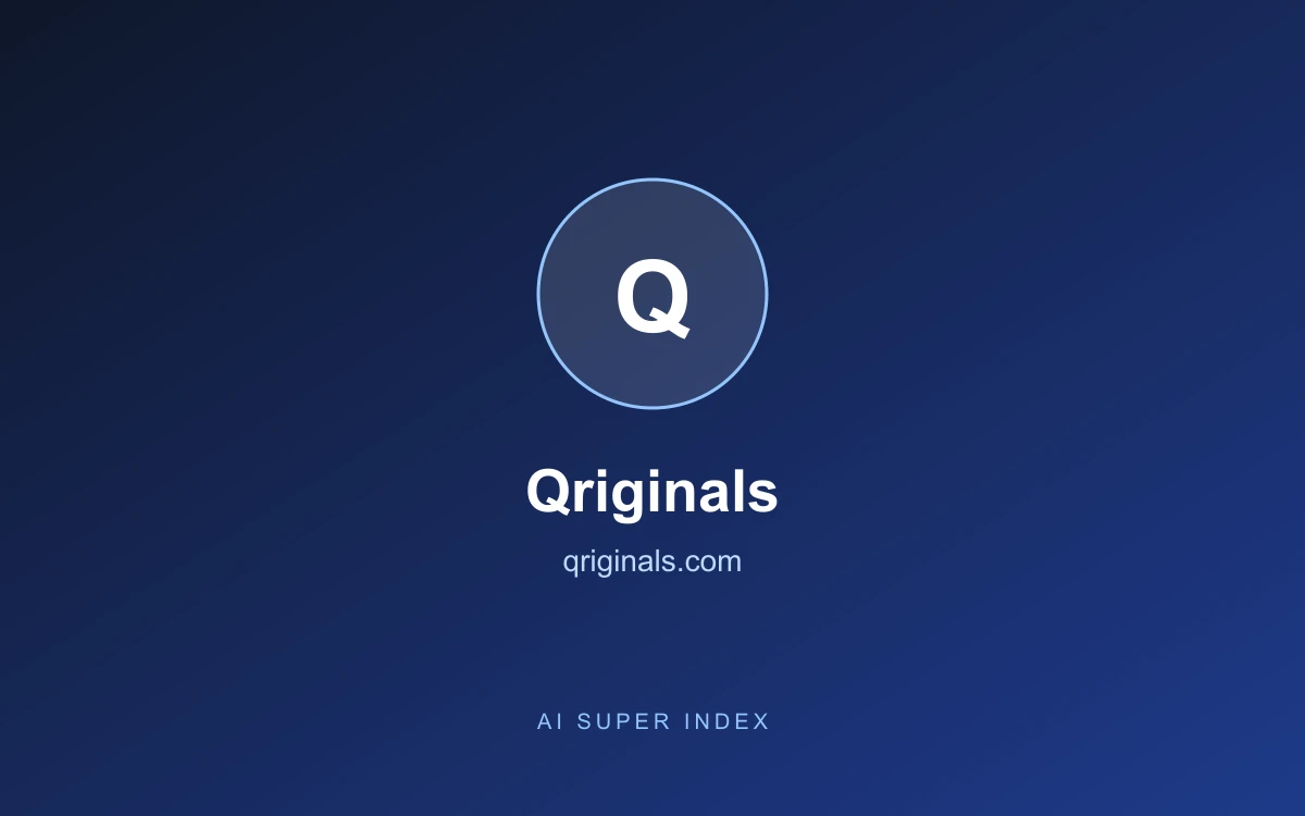 Qriginals homepage screenshot