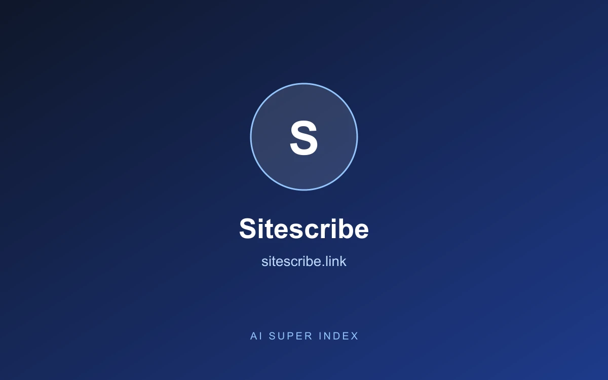 Sitescribe homepage screenshot
