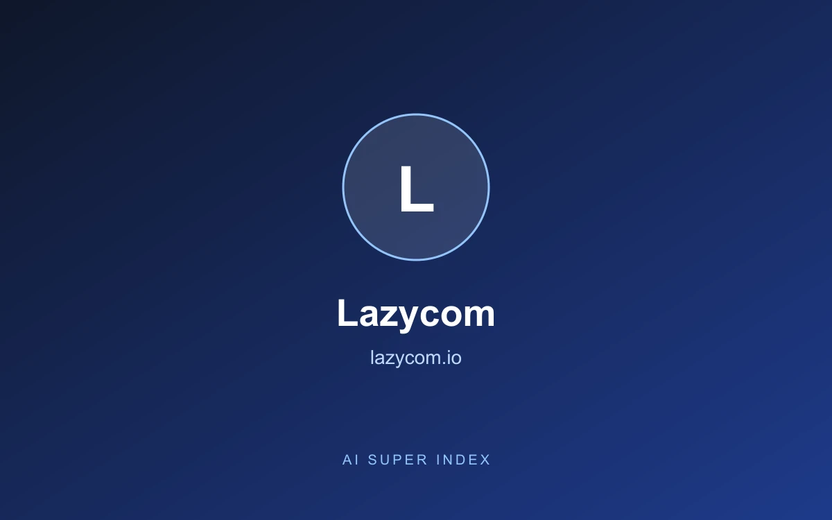 Lazycom homepage screenshot
