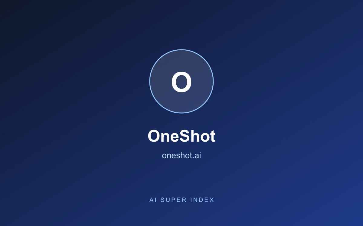 OneShot homepage screenshot
