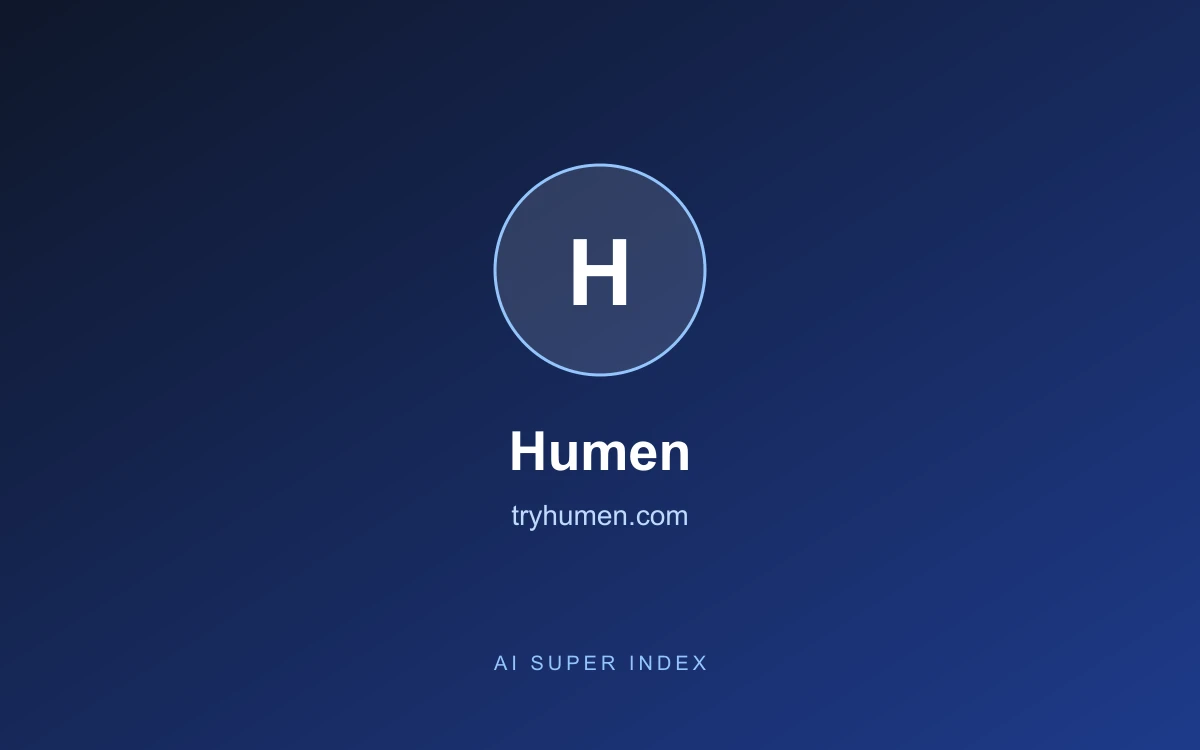 Humen homepage screenshot