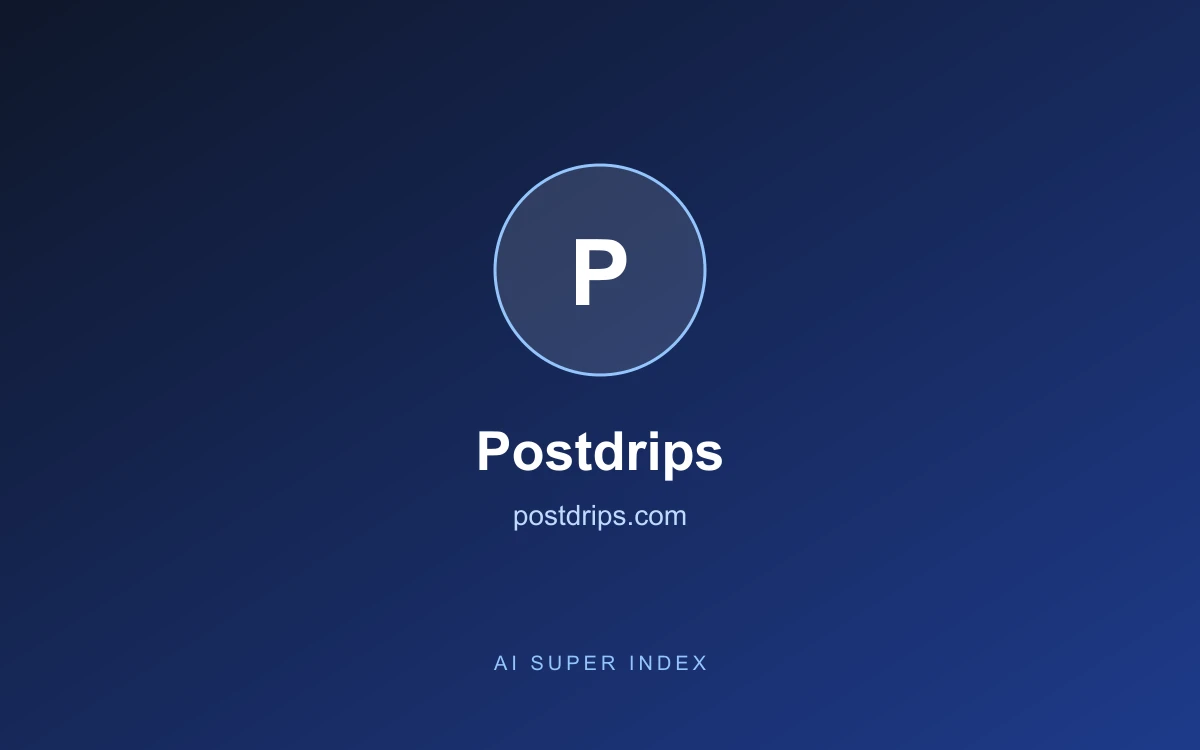 Postdrips homepage screenshot