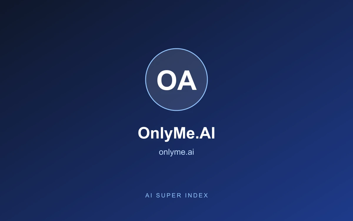 OnlyMe.AI homepage screenshot