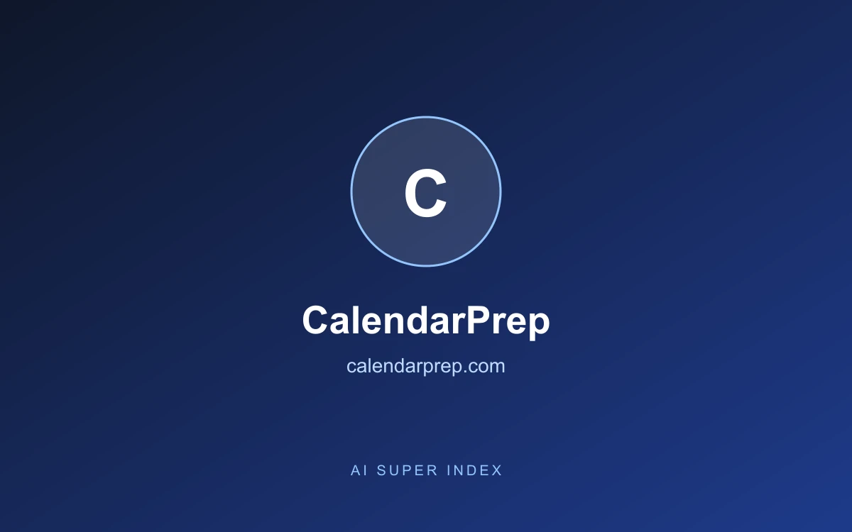 CalendarPrep homepage screenshot