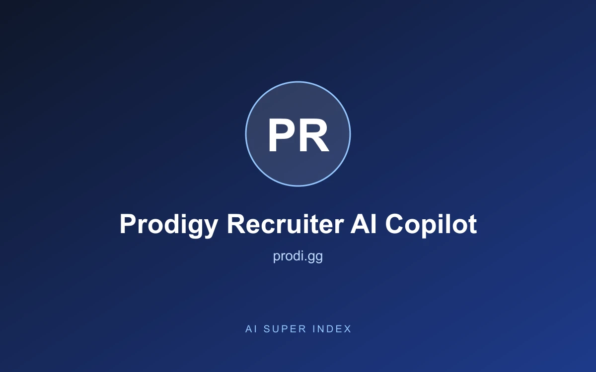 Prodigy Recruiter AI Copilot homepage screenshot